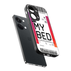 my bed boarding pass ticket back phone cover | glass case for oneplus nord 3