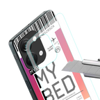 my bed boarding pass ticket back phone cover | glass case for oneplus nord 3