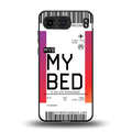 my bed boarding pass ticket back phone cover | glass case for oneplus nord 4