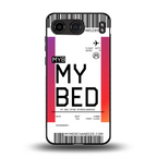 my bed boarding pass ticket back phone cover | glass case for oneplus nord 4