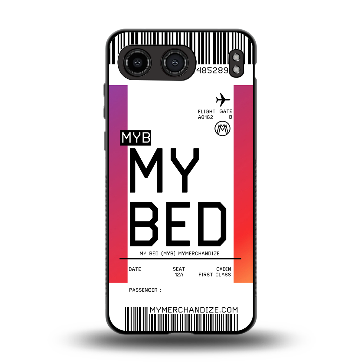 my bed boarding pass ticket back phone cover | glass case for oneplus nord 4