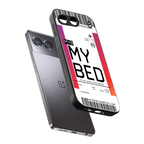 my bed boarding pass ticket back phone cover | glass case for oneplus nord 4