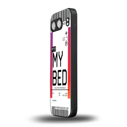 my bed boarding pass ticket back phone cover | glass case for oneplus nord 4
