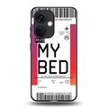 my bed boarding pass ticket back phone cover | glass case for oneplus nord ce 3