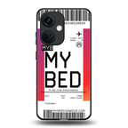my bed boarding pass ticket back phone cover | glass case for oneplus nord ce 3