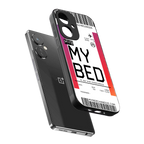 my bed boarding pass ticket back phone cover | glass case for oneplus nord ce 3