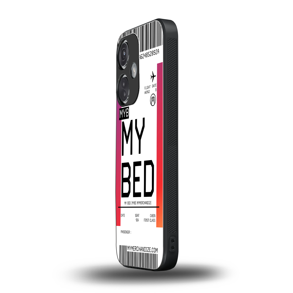 my bed boarding pass ticket back phone cover | glass case for oneplus nord ce 3