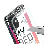 my bed boarding pass ticket back phone cover | glass case for oneplus nord ce 3