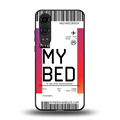 my bed boarding pass ticket back phone cover | glass case for oneplus nord ce 4 lite