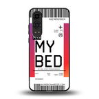 my bed boarding pass ticket back phone cover | glass case for oneplus nord ce 4 lite