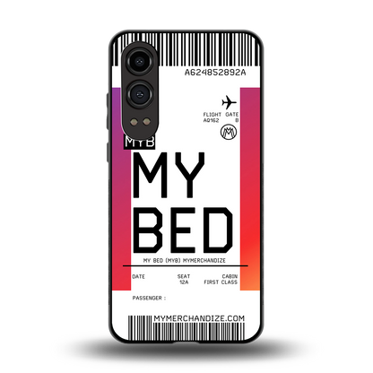my bed boarding pass ticket back phone cover | glass case for oneplus nord ce 4 lite