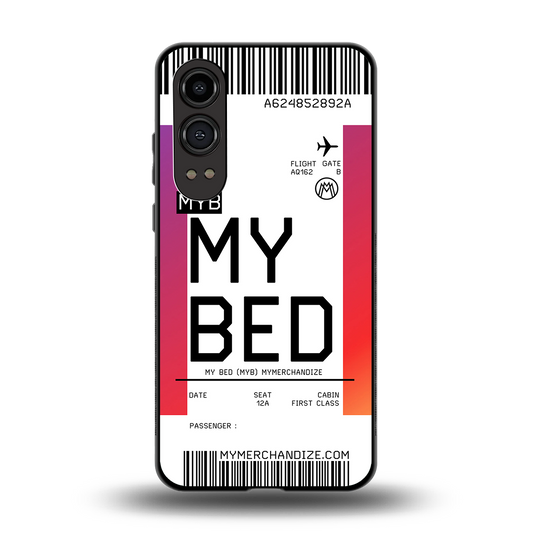 my bed boarding pass ticket back phone cover | glass case for oneplus nord ce 4 lite