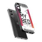 my bed boarding pass ticket back phone cover | glass case for oneplus nord ce 4 lite
