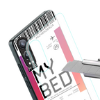 my bed boarding pass ticket back phone cover | glass case for oneplus nord ce 4 lite