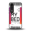 my bed boarding pass ticket back phone cover | glass case for oneplus nord ce 4