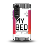 my bed boarding pass ticket back phone cover | glass case for oneplus nord ce 4