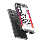 my bed boarding pass ticket back phone cover | glass case for oneplus nord ce 4