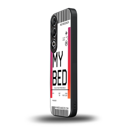 my bed boarding pass ticket back phone cover | glass case for oneplus nord ce 4