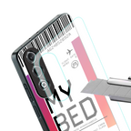 my bed boarding pass ticket back phone cover | glass case for oneplus nord ce 4