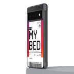 my bed boarding pass ticket back phone cover | glass case for google pixel 6 pro