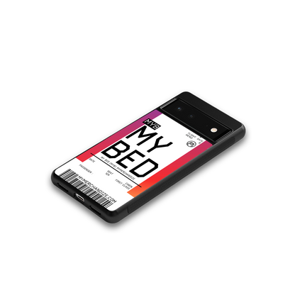my bed boarding pass ticket back phone cover | glass case for Google Pixel 6A