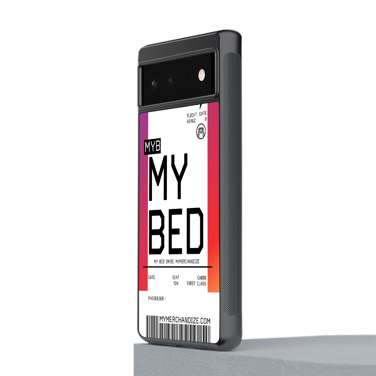 my bed boarding pass ticket back phone cover | glass case for google pixel 6