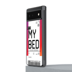 my bed boarding pass ticket back phone cover | glass case for Google Pixel 6A