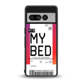 my bed boarding pass ticket back phone cover | glass case for google pixel 7 pro