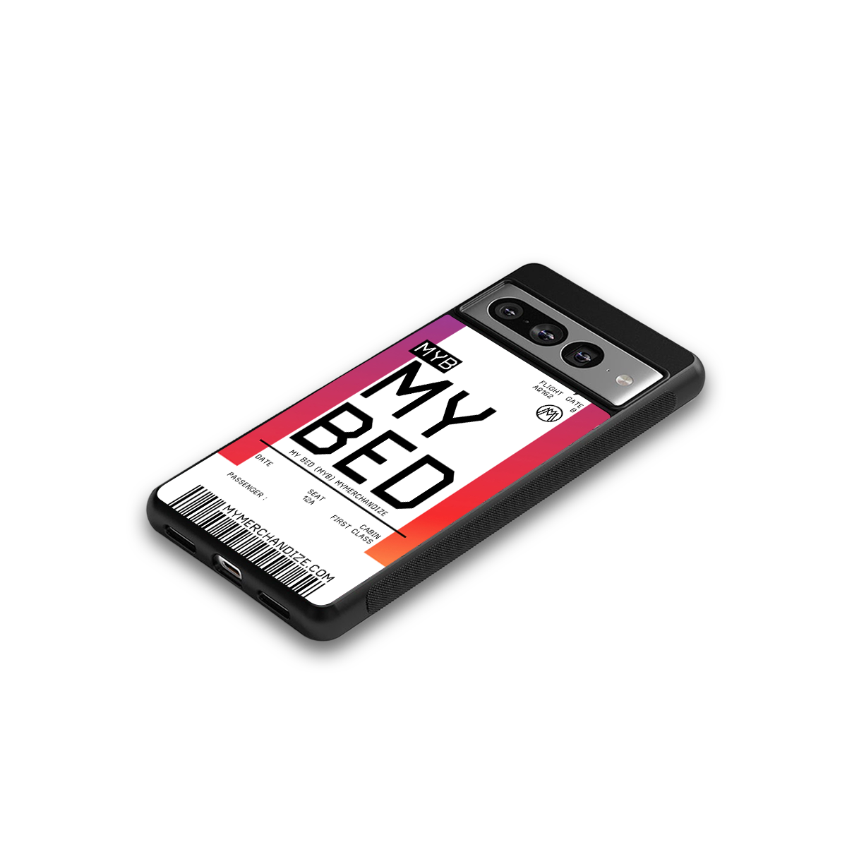 my bed boarding pass ticket back phone cover | glass case for google pixel 7 pro