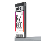 my bed boarding pass ticket back phone cover | glass case for google pixel 7 pro
