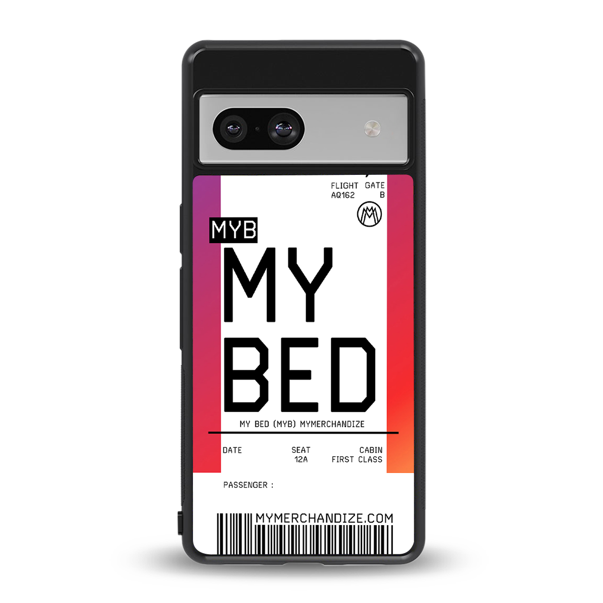 my bed boarding pass ticket back phone cover | glass case for Google Pixel 7A