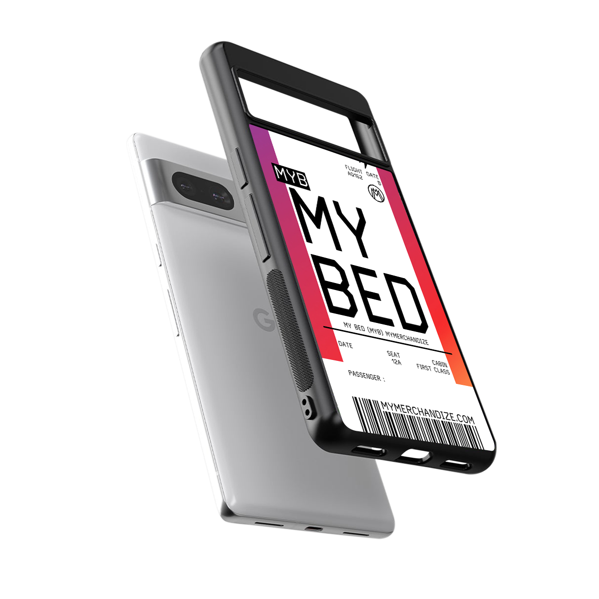 my bed boarding pass ticket back phone cover | glass case for Google Pixel 7A