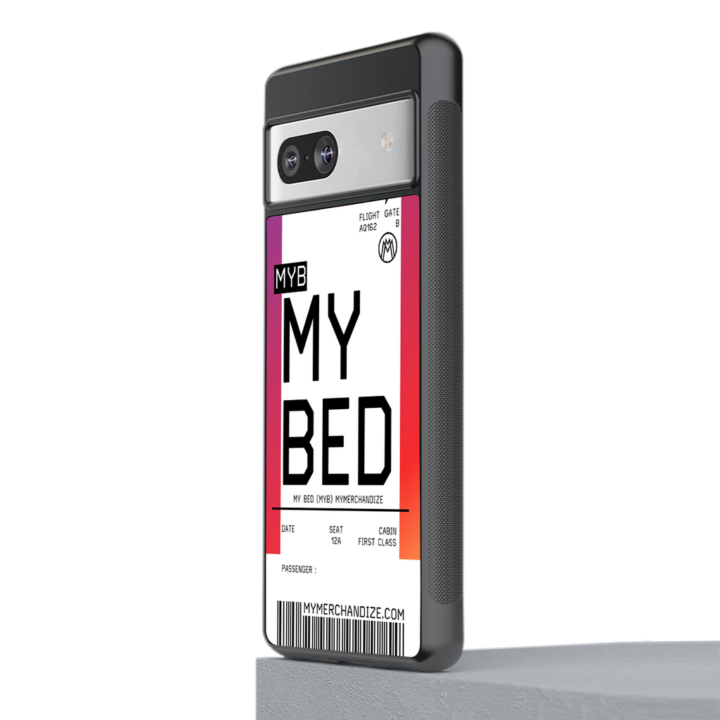 my bed boarding pass ticket back phone cover | glass case for Google Pixel 7