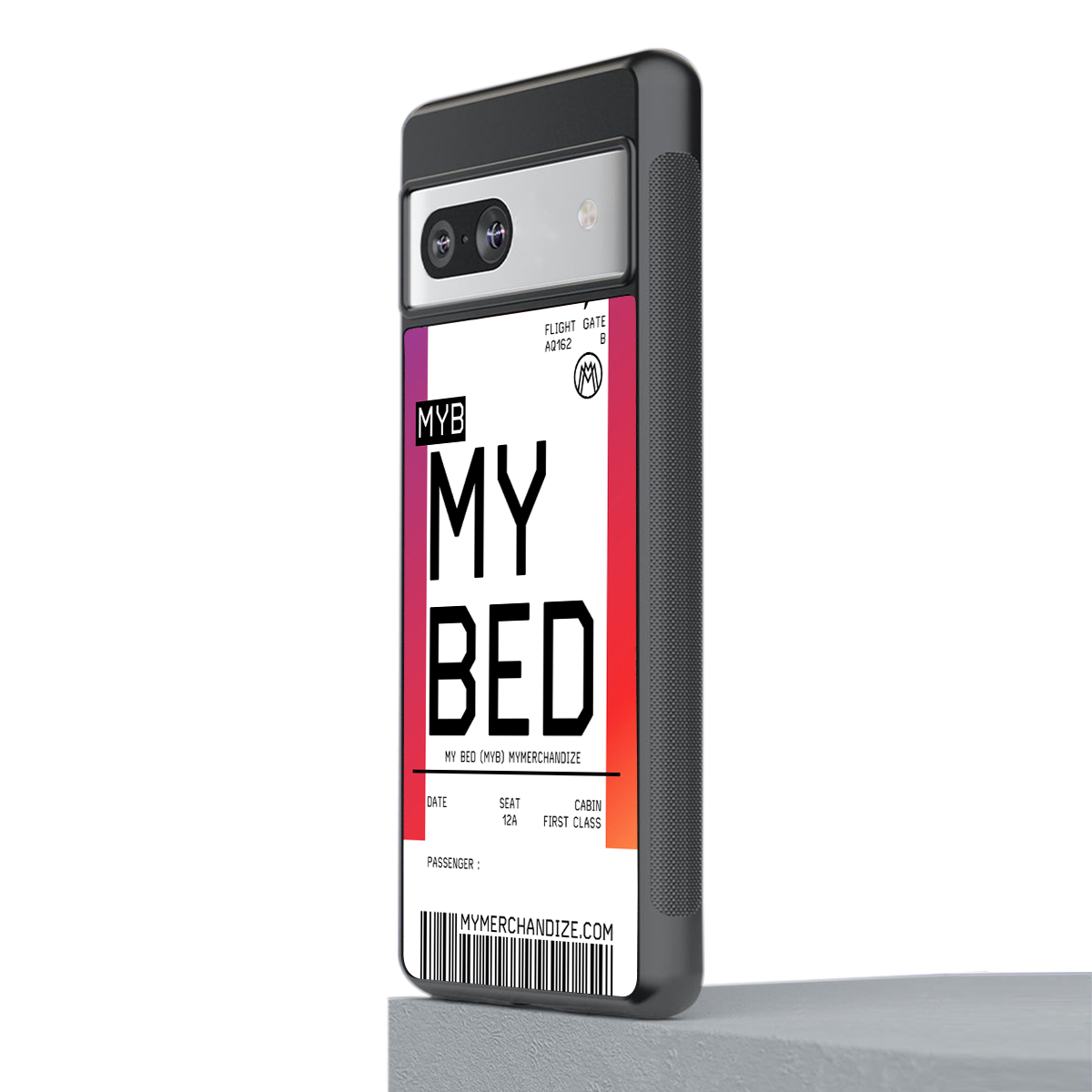 my bed boarding pass ticket back phone cover | glass case for Google Pixel 7A