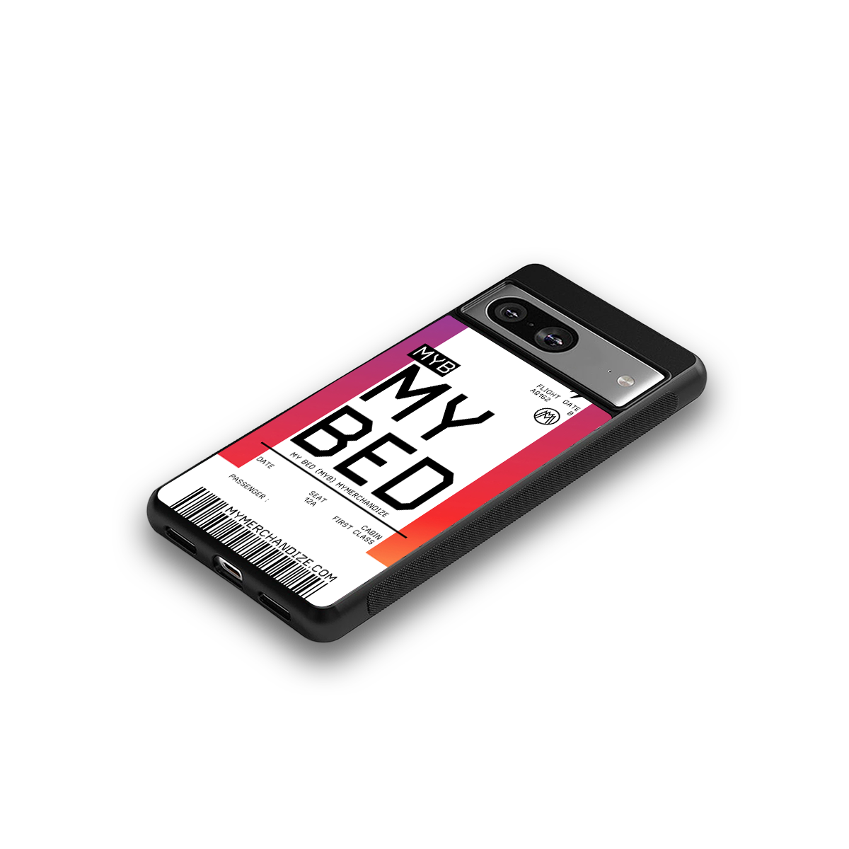 my bed boarding pass ticket back phone cover | glass case for Google Pixel 8