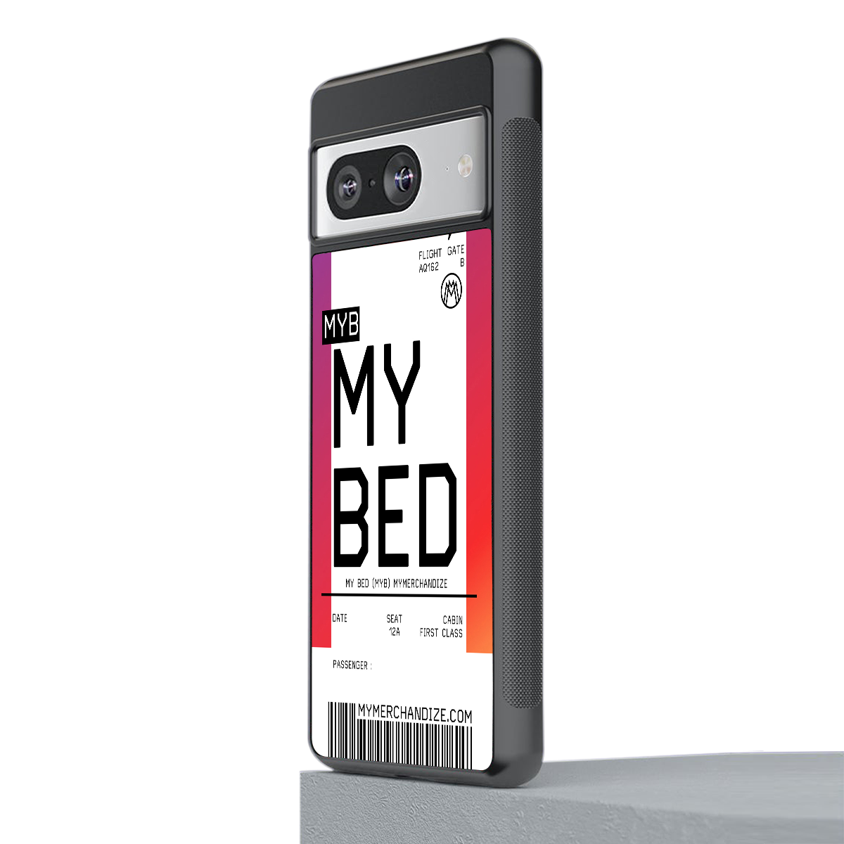 my bed boarding pass ticket back phone cover | glass case for Google Pixel 8