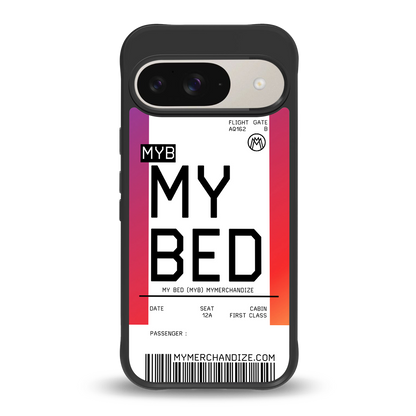 my bed boarding pass ticket back phone cover | glass case for google pixel 9