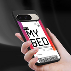 my bed boarding pass ticket back phone cover | glass case for google pixel 9