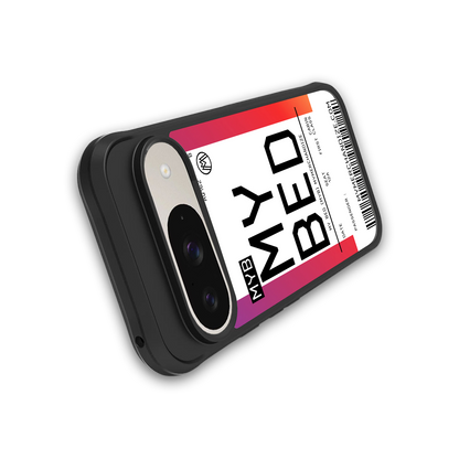 my bed boarding pass ticket back phone cover | glass case for google pixel 9