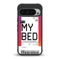 my bed boarding pass ticket back phone cover | glass case for google pixel 9 pro