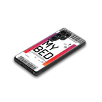 my bed boarding pass ticket back phone cover | glass case for samsung galaxy s25 ultra