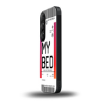 my bed boarding pass ticket back phone cover | glass case for samsung galaxy s24