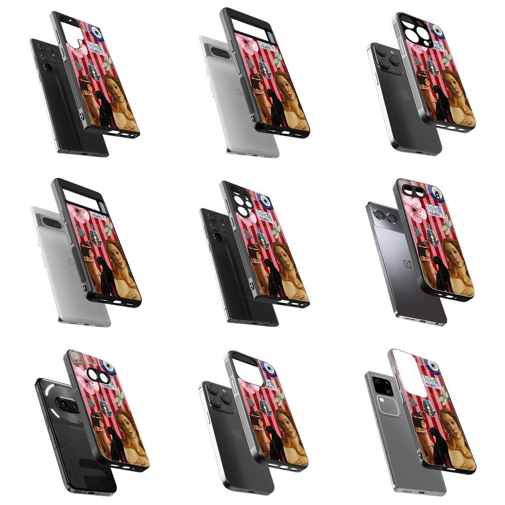 Durable Glass Back Mobile Case for iPhone, Samsung, OnePlus, Google Pixel, Redmi, Vivo, Oppo