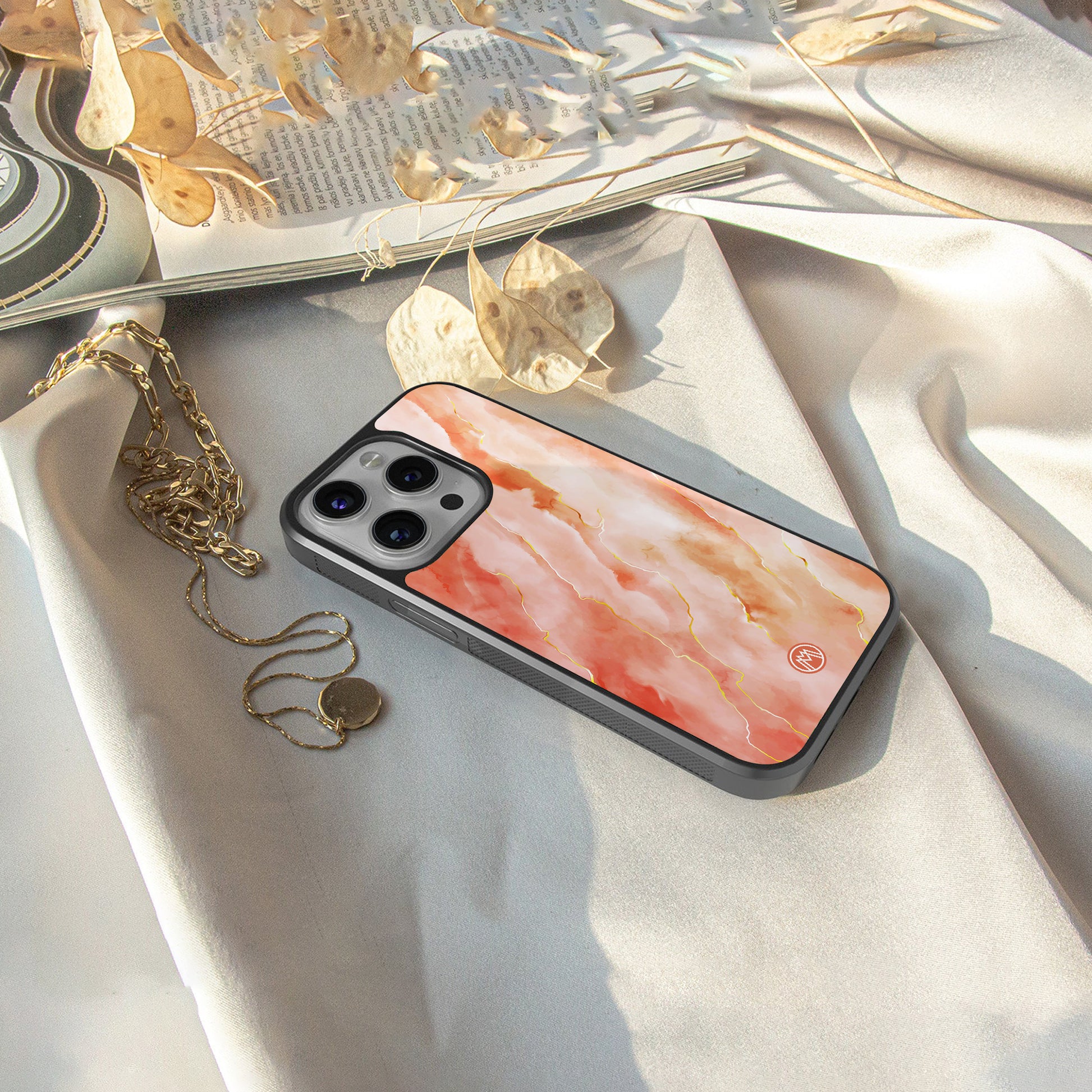 mystic river back phone cover | glass case for iphone 16 pro max
