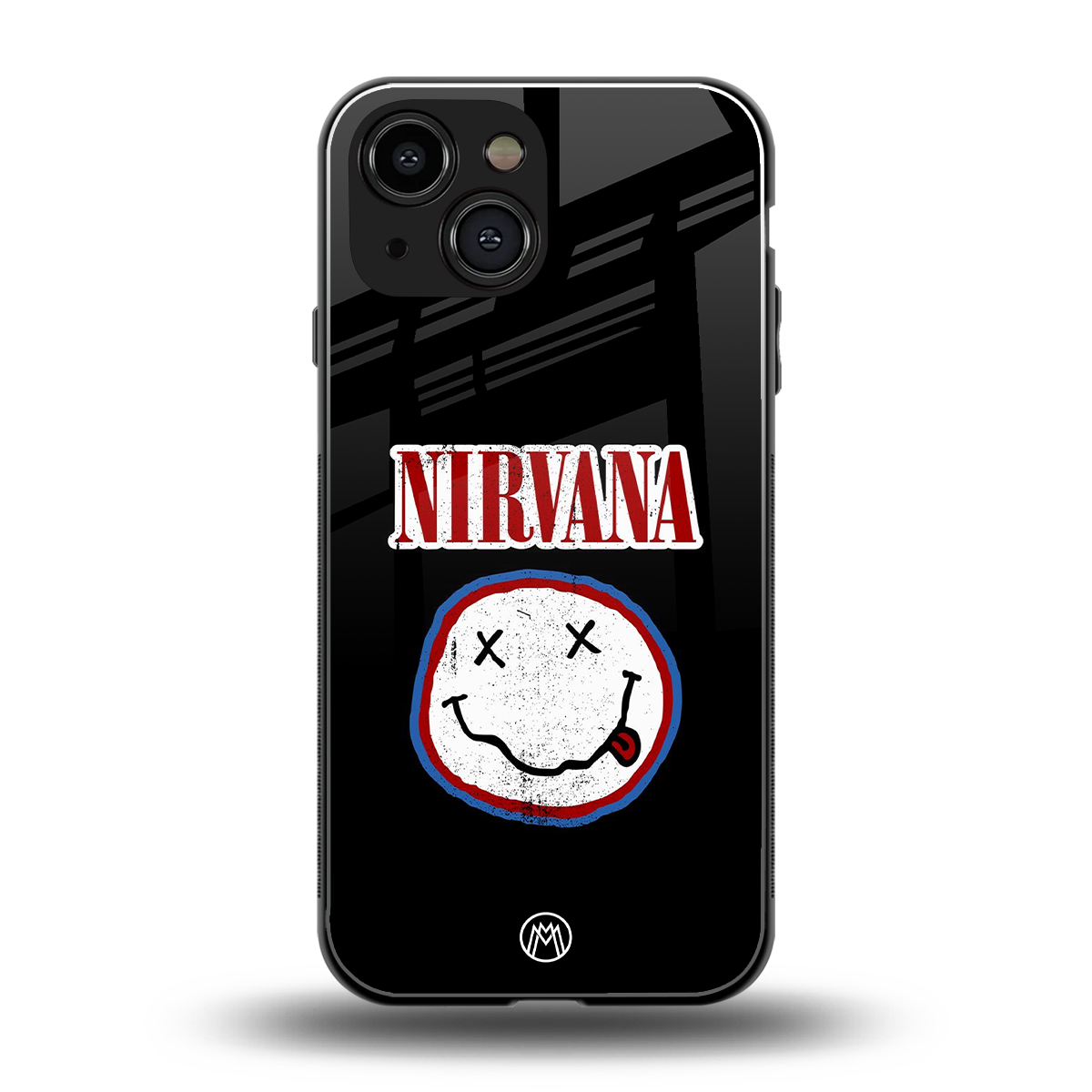 nirvana back phone cover | glass case for iphone 13 mini