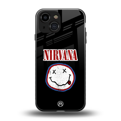 nirvana back phone cover | glass case for iphone 13 mini
