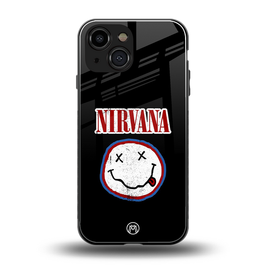 nirvana back phone cover | glass case for iphone 13 mini