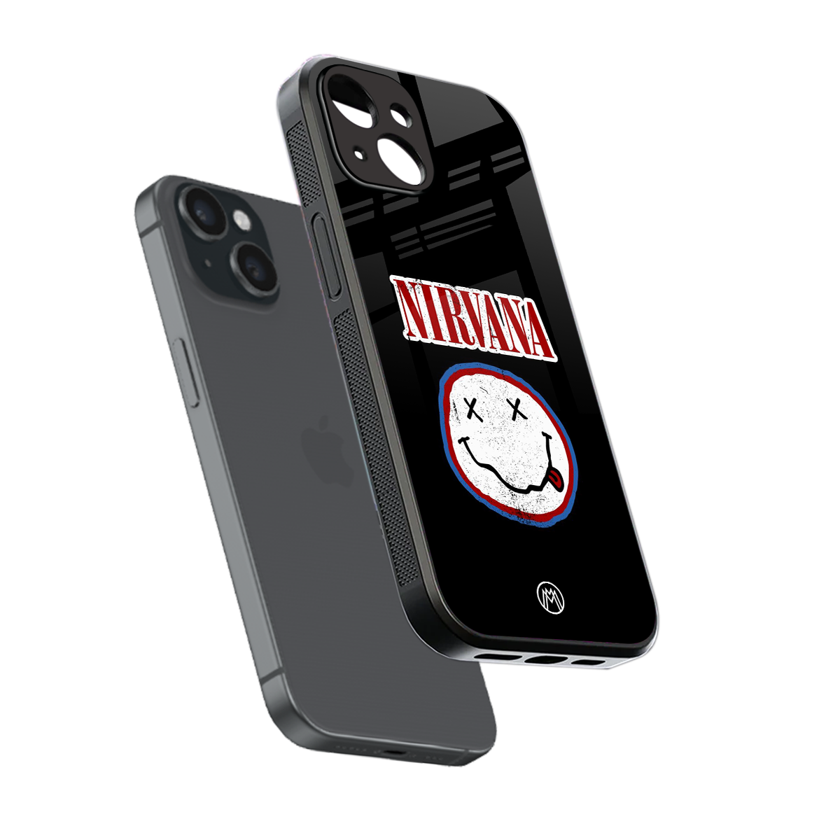 nirvana back phone cover | glass case for iphone 13 mini
