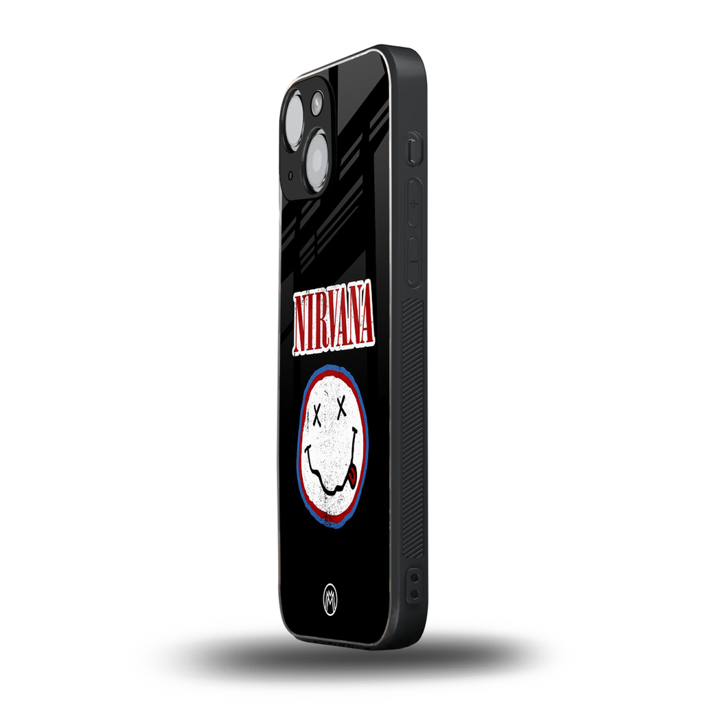 nirvana back phone cover | glass case for iphone 13 mini