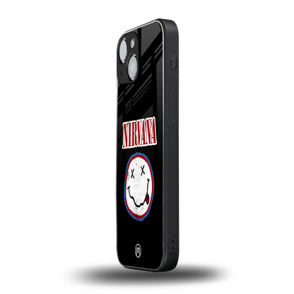 nirvana back phone cover | glass case for iphone 13 mini